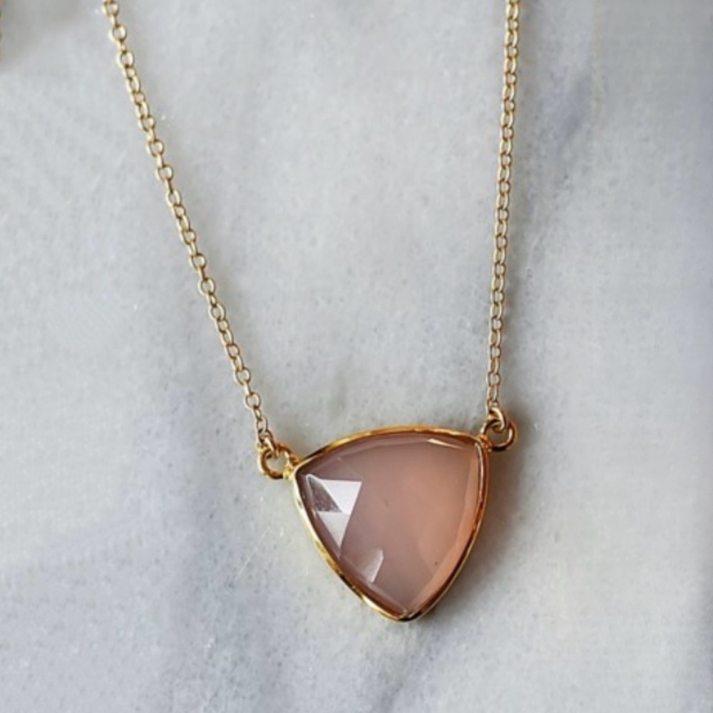 Leah Alexandra Pink Pendant Necklace
